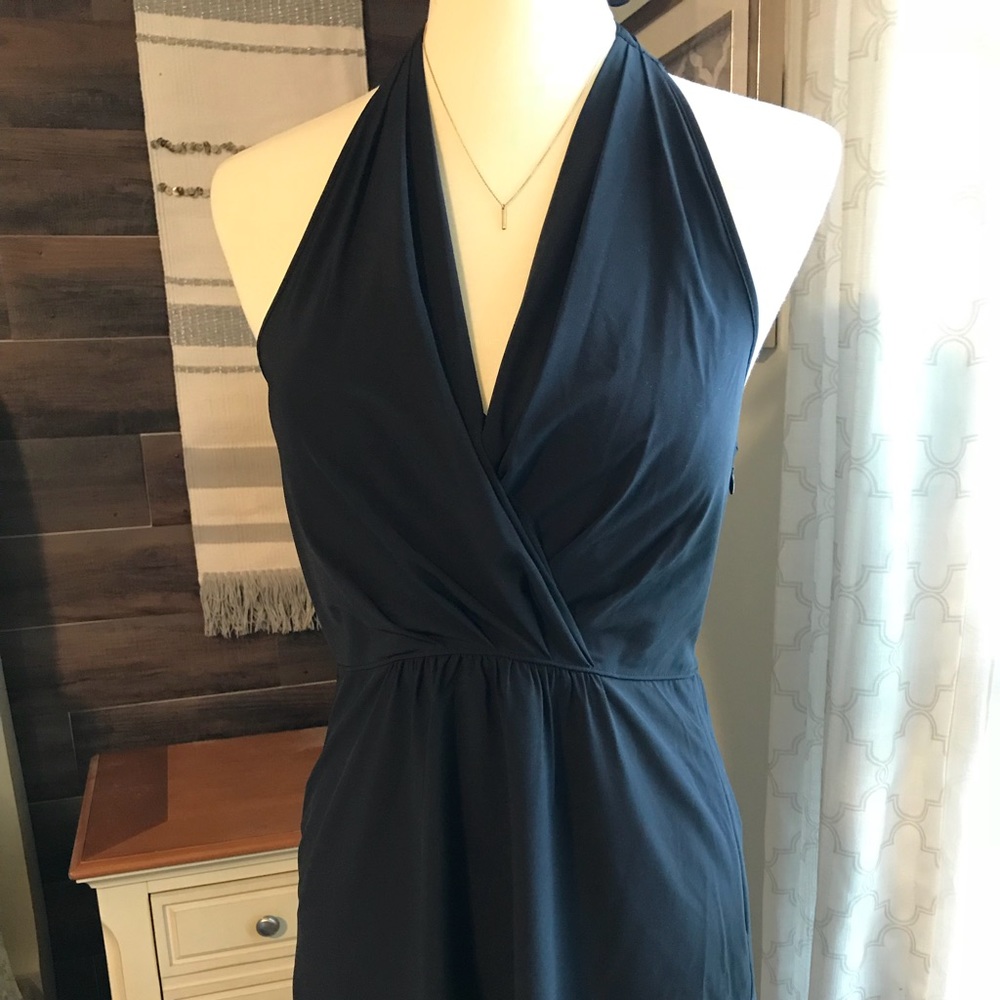Athleta Black Casual Halter Dress